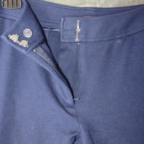 J.McLaughlin Women Navy Blue Slim Stretch Pants 4 Comfortable Business Casual - Picture 5 of 9